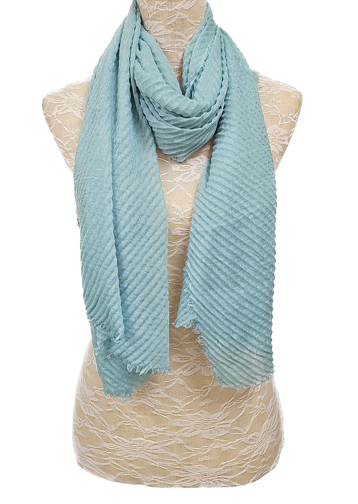 Jade Green Crinkle Soft Feel Scarf