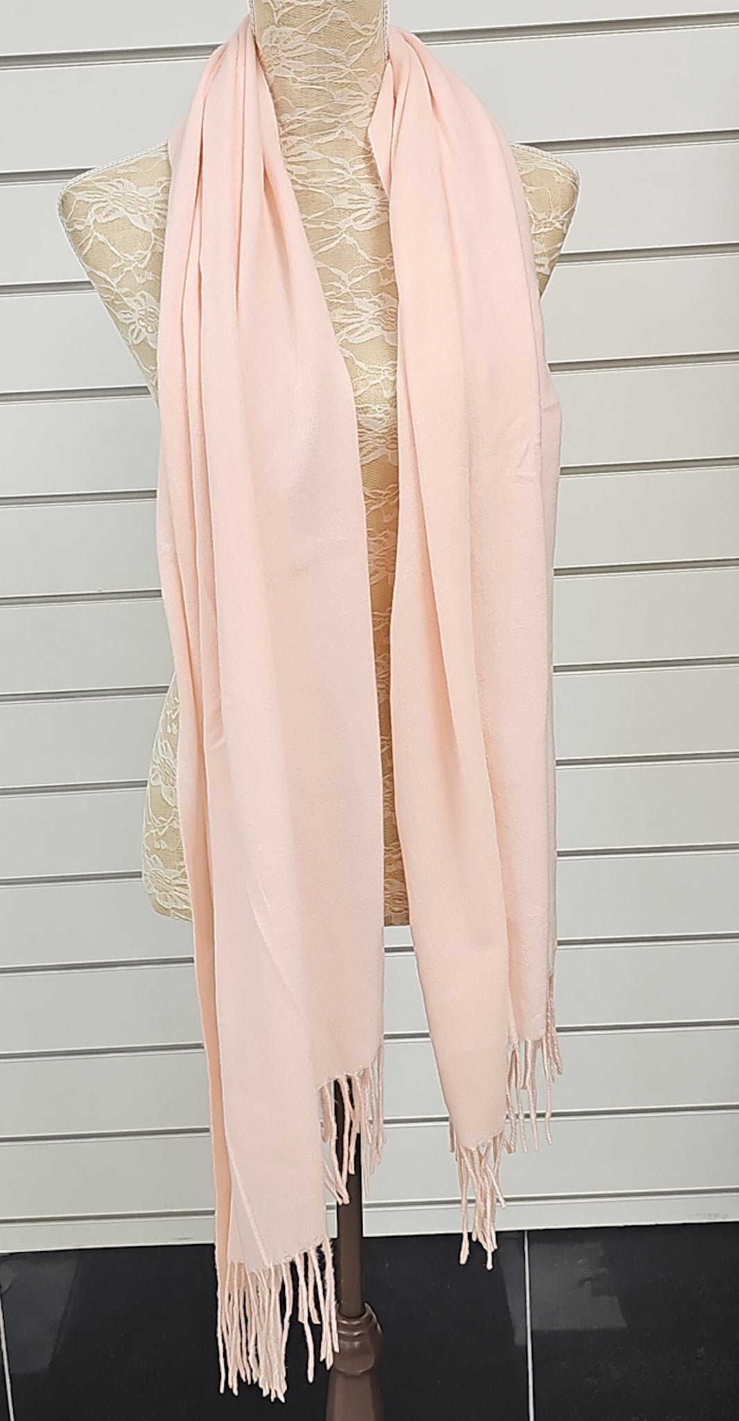 Blush Pink Soft Feel Pashmina Scarf