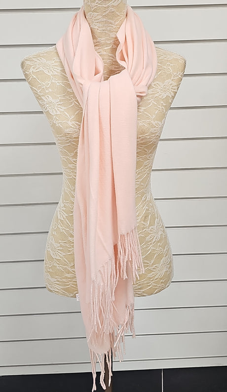 Blush Pink Soft Feel Pashmina Scarf