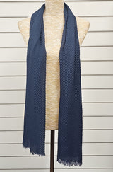 Navy Crinkle Soft Feel Scarf