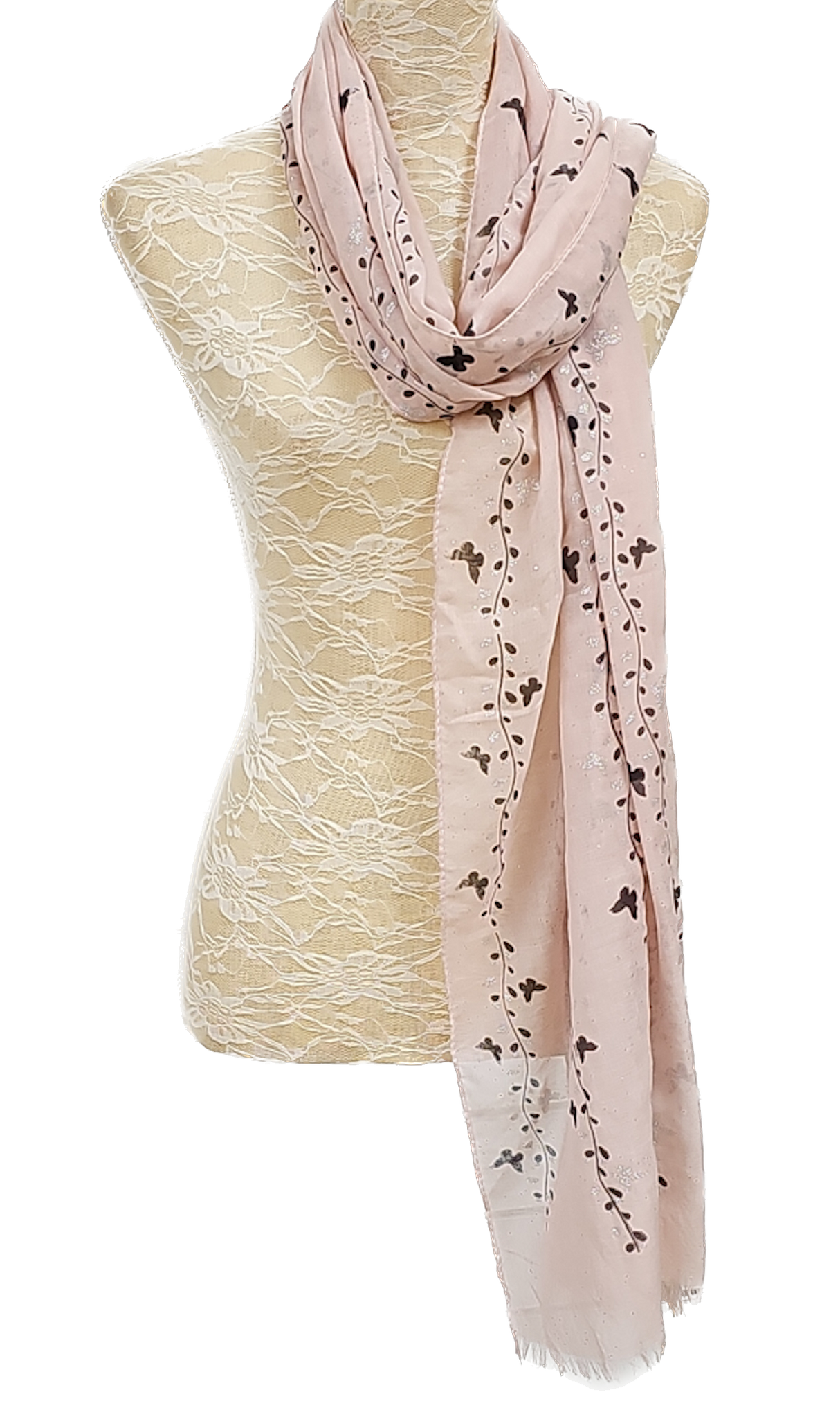 Butterfly Glitter Print Scarf