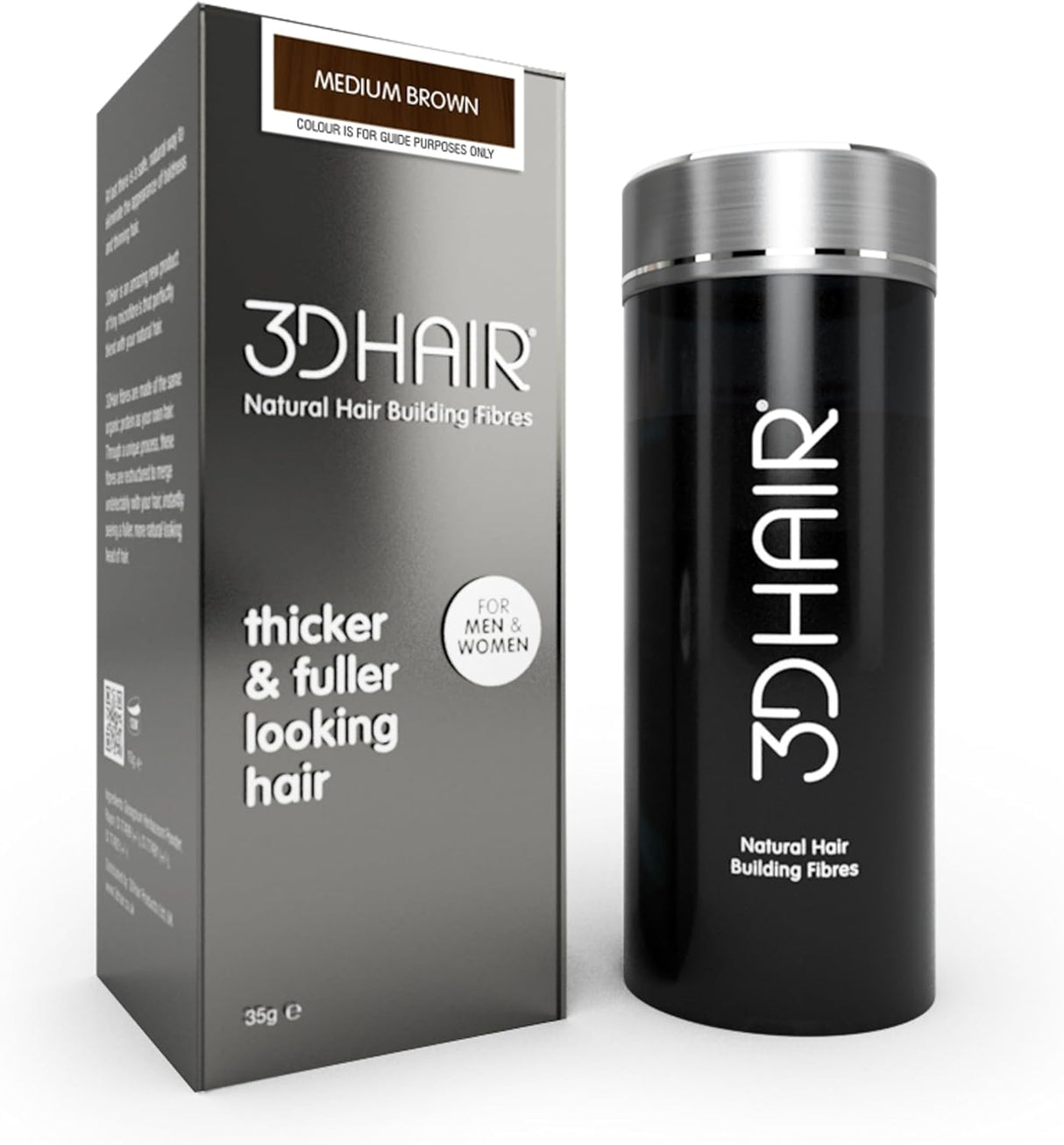 3D Hair Natural Hair Building Fibres 35g Medium Brown
