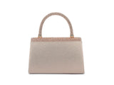 Mini Rose Gold Beaded Tote Handbag