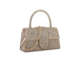 Mini Gold Diamante Tote Handbag