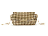 Gold Diamante Mini Clutch Bag
