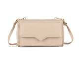 Nude Zip Around Wallet Purse With Strap