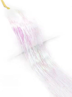 Dream Goddess Synthetic Glitter Hair Tinsel Pearlescent Pink 1 Pack