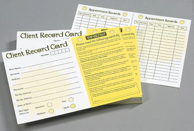 Sunbed Client Record Cards