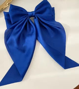 Large Satin Hair Bow Clip