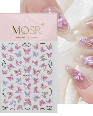 Dream Goddess Nails Nail Art Stickers Butterfly Design 2 Pack