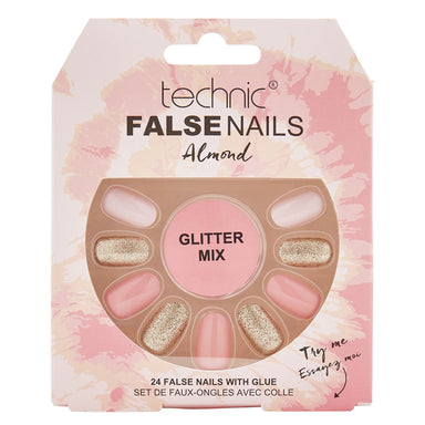 Technic False Nails Almond Glitter Mix