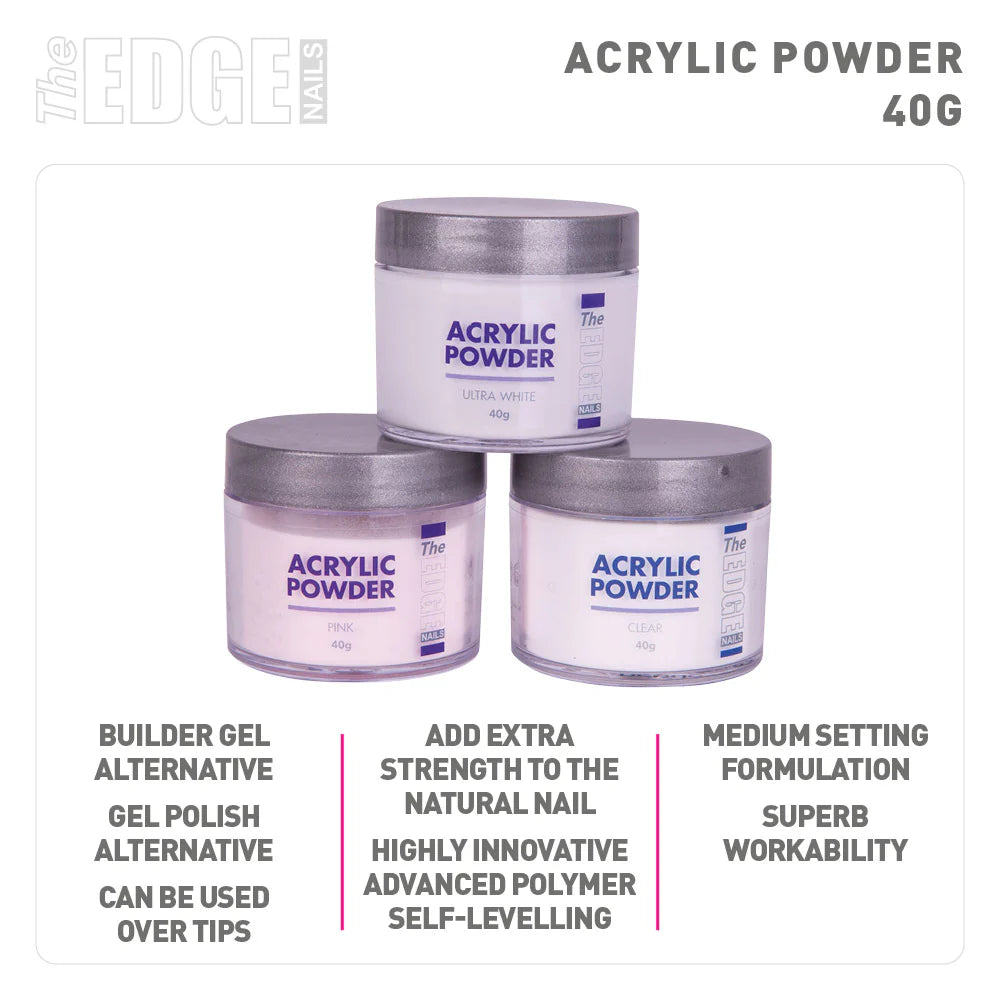 The Edge Nails Acrylic Powder Pink 40g