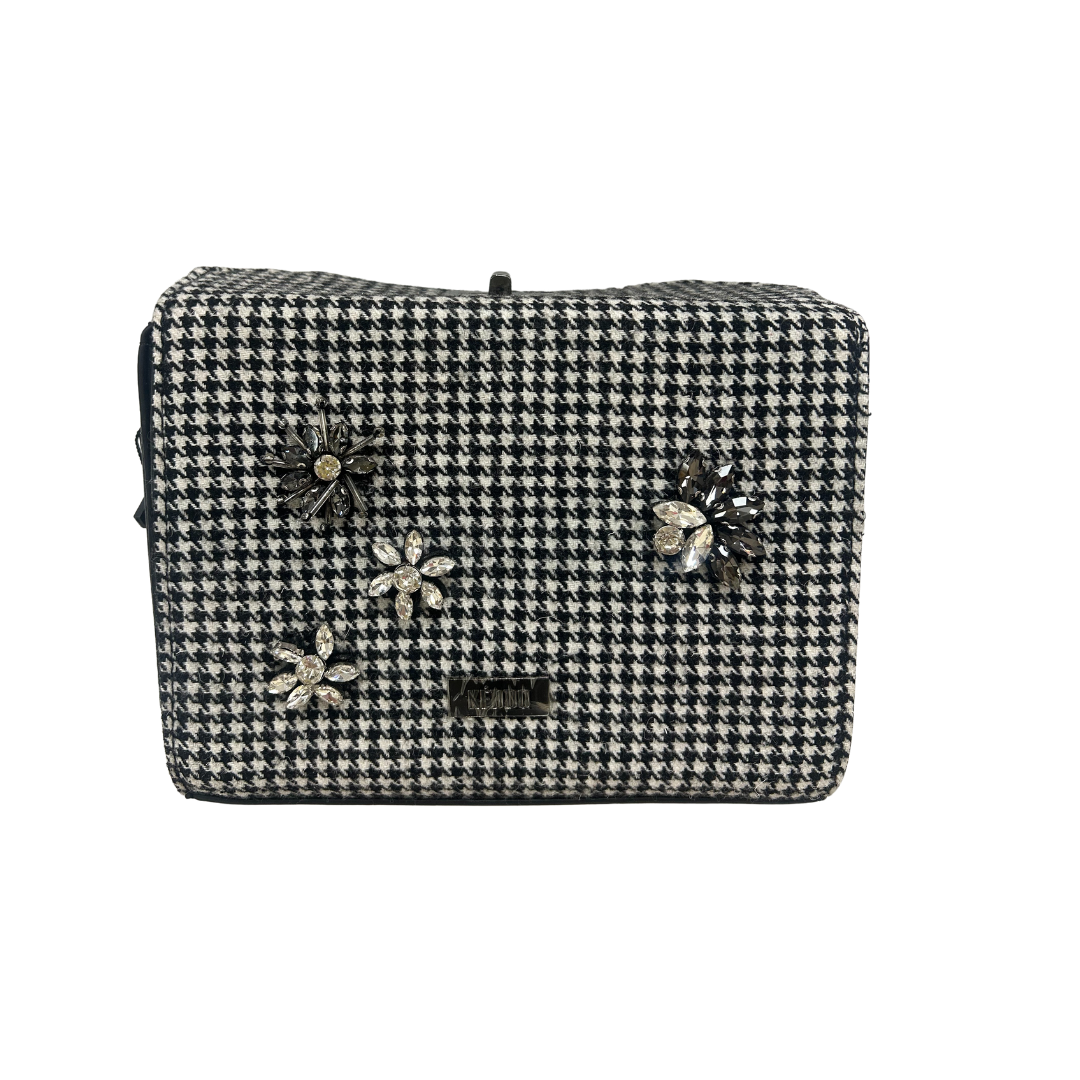 Keddo Black Houndstooth Handbag