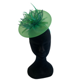 Forest Green Floral Halo Disc Hairband Fascinator