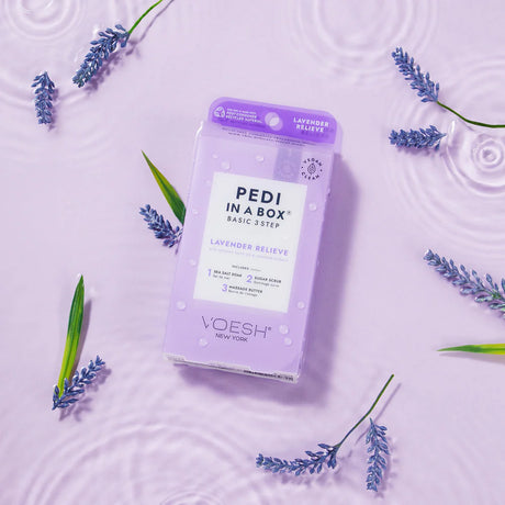Voesh Basic 3 Step Pedi In A Box Lavender Relieve