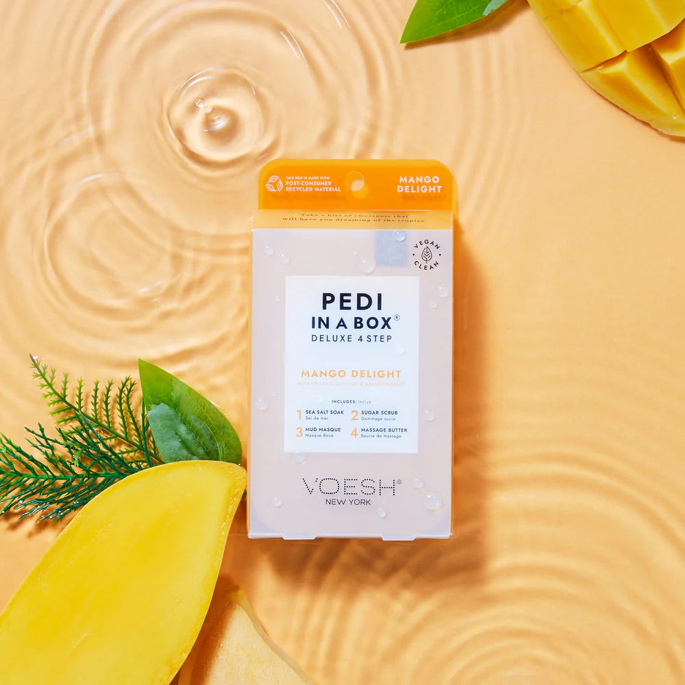 Voesh 4 Step Deluxe Pedi In A Box Mango Delight