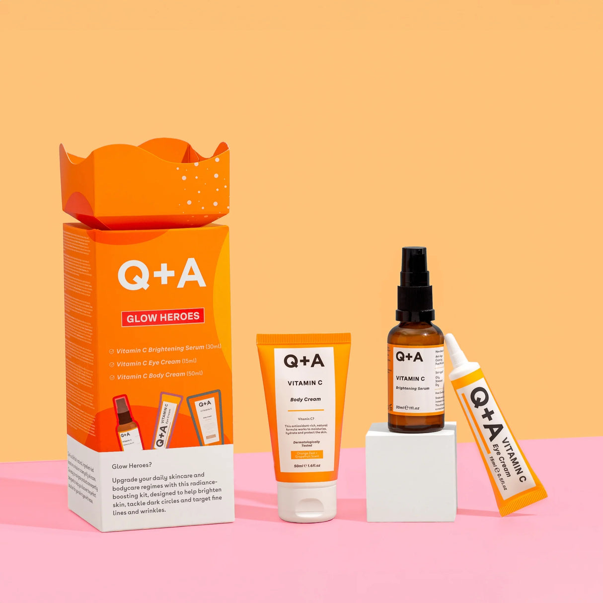 Q+A Glow Heroes Vitamin C Skincare Gift Set