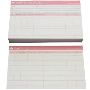 Agenda Permanent Wave/ Tinting  Record Cards (100)