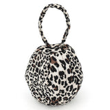 Nude Animal Print Rhinestone Studded Quilted Bag