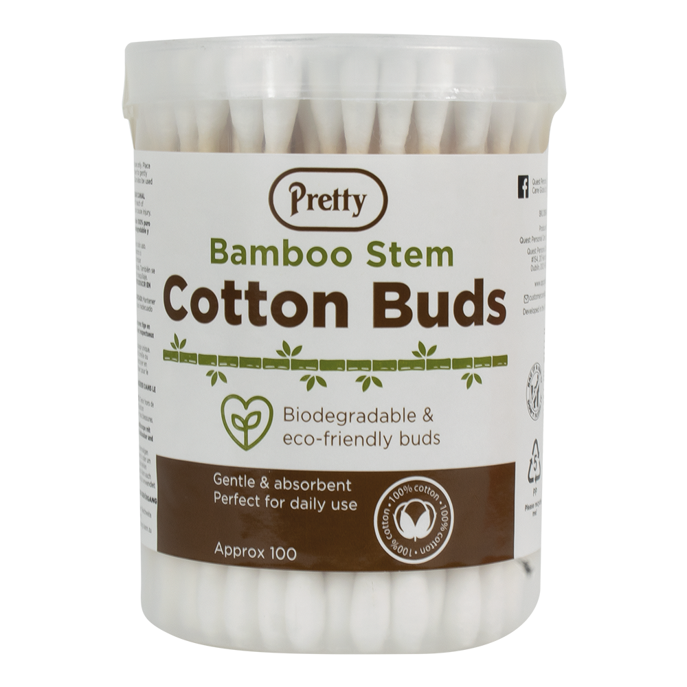 Pretty Bamboo Stem Cotton Buds 100 Pk