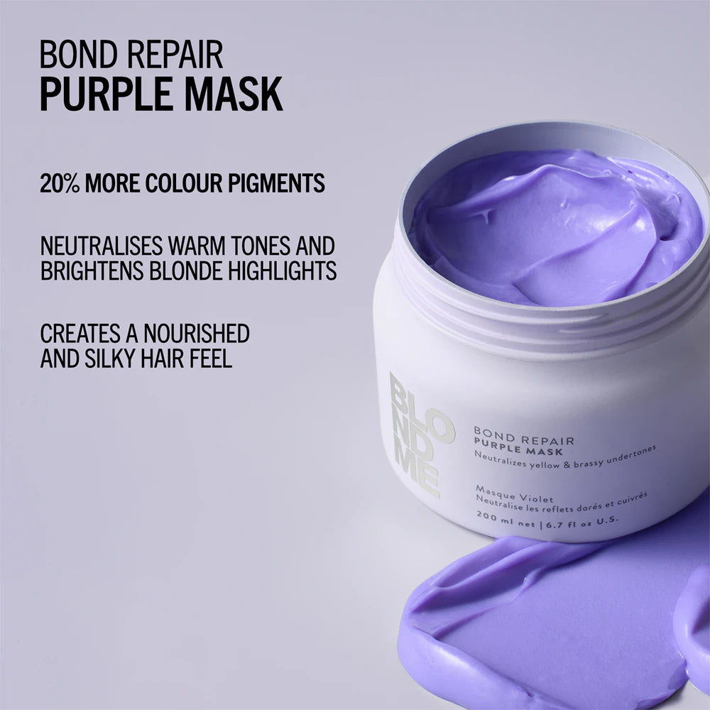 Schwarzkopf BlondMe Bond Repair Purple Mask