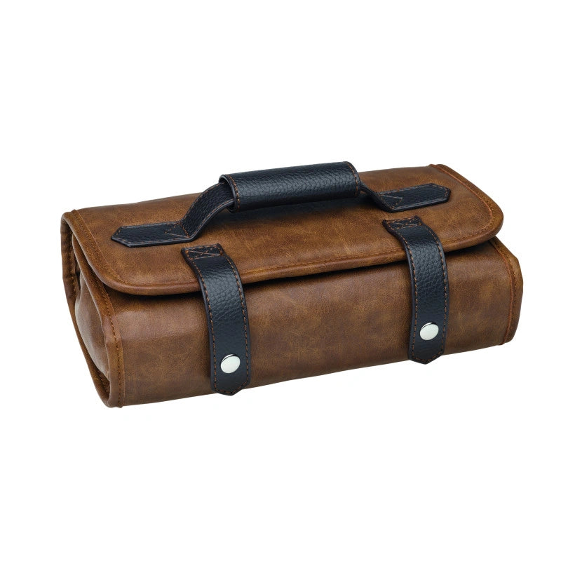 Barburys Dark Brown Faux Leather Barber Tool Pouch
