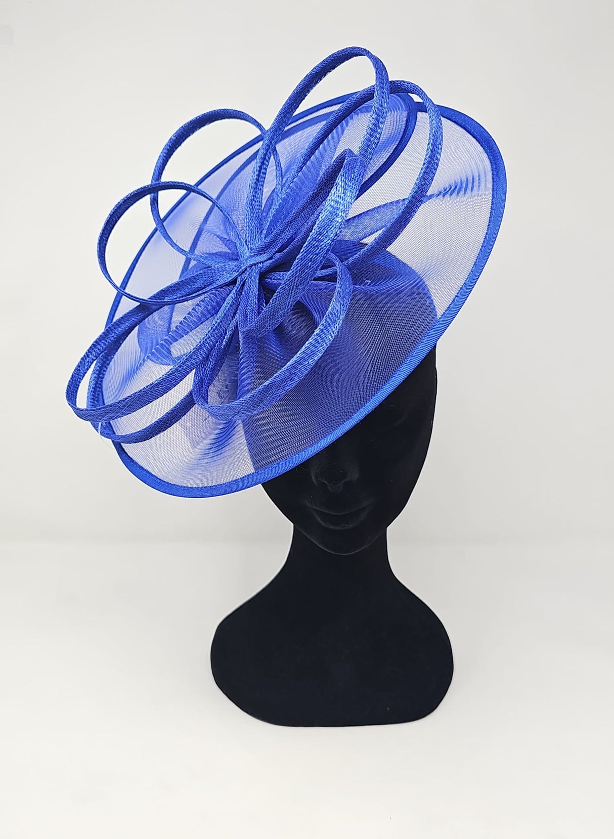 Cobalt Blue Looped Halo Disc Fascinator