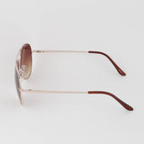 Classic Brown Lens Tinted Aviator Sunglasses
