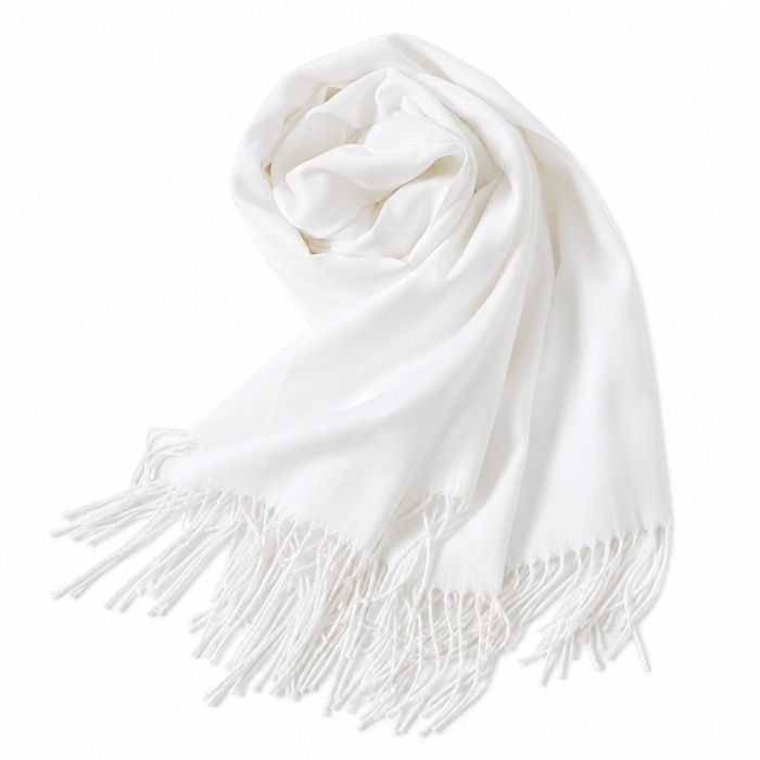 White Pashmina Scarf
