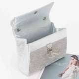 Silver Crystal Rhinestone Adorned Handbag