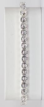 Eternity Cubic Zirconia Silver Plate Chunky Gem Bracelet