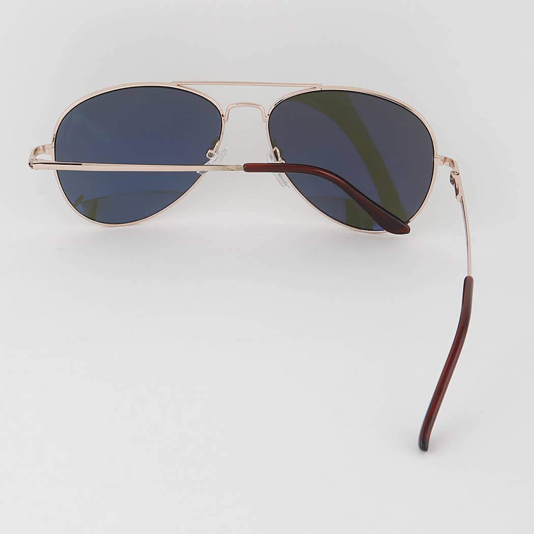 Classic Brown Lens Tinted Aviator Sunglasses