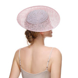 Dusky Pink Pearl Embellished Disc Fascinator