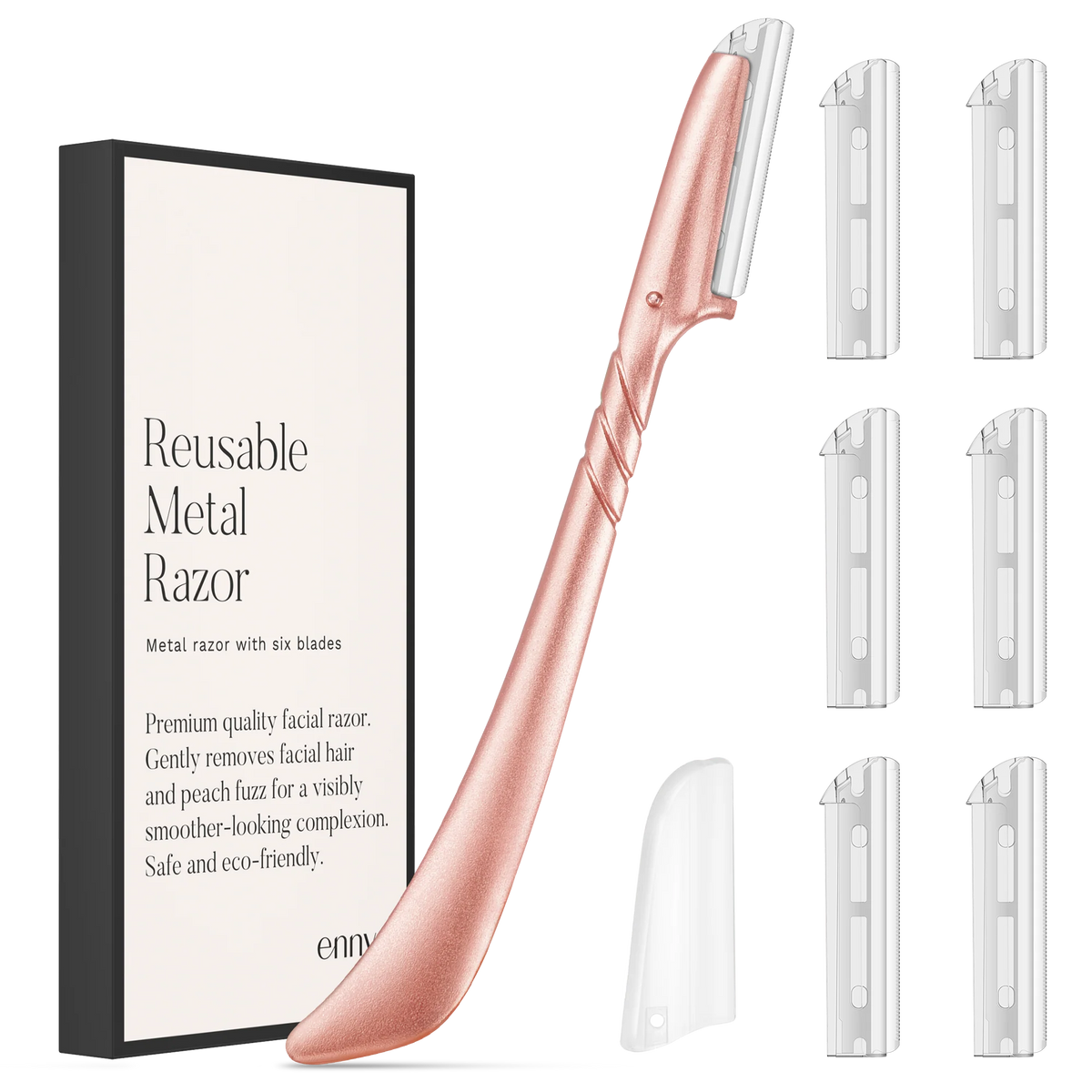 Ennva Reusable Metal Razor with 6 Blades – Franklins
