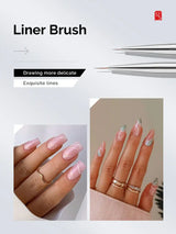 MelodySusie Nail Art Brushes Set 6pcs - Black