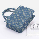Mini Blue Denim Designer Inspired Tote Bag