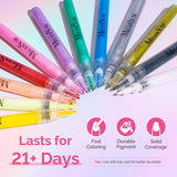 MelodySusie Nail Art Pens Set 12 Colours 0.7mm Tip