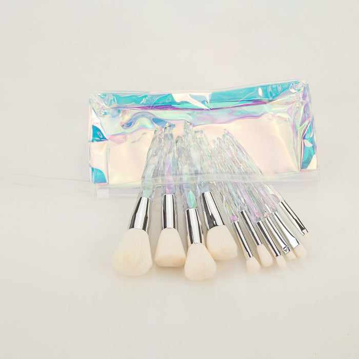 Crystal White 10 Piece Make-Up Brush Set