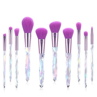 Crystal Purple 10 Piece Make-Up Brush Set