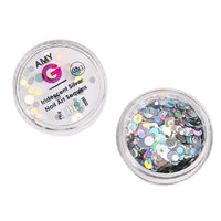 The Edge Nails Amy G Iridescent Silver Nail Art Sequins
