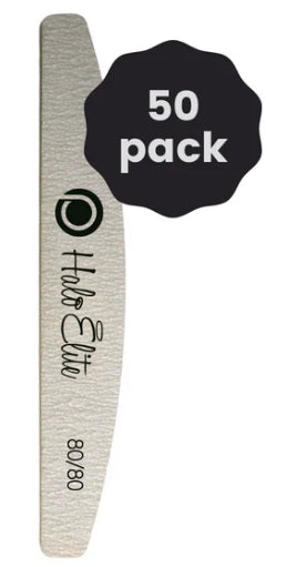 Halo Elite Zebra Half Moon Foam Files 80/80 50 Pack