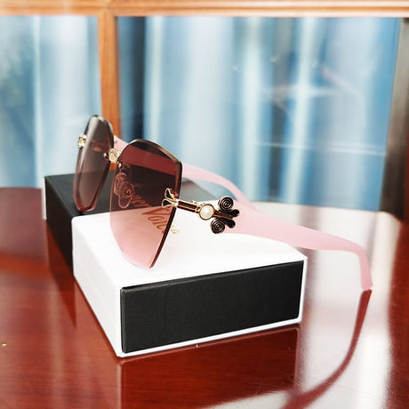 Diva Pink Frame Pearl Sunglasses