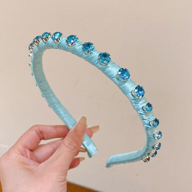 Baby Blue Crystal Beaded Hairband
