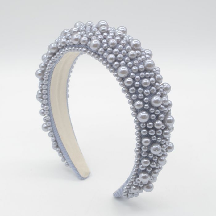 Silver Grey Chunky Pearl Hairband