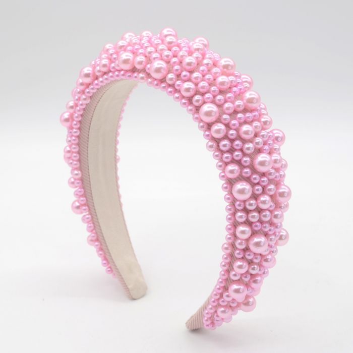 Baby Pink Chunky Pearl Hairband