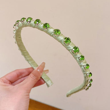 Lime Green Crystal Beaded Hairband