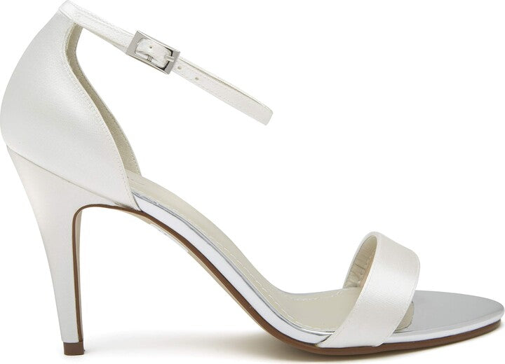 Rainbow Club Harley Ivory Satin Wedding Sandal Size 7