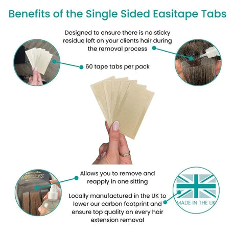 Hair Made Easi Single Sided Hair Extension Tapes 60 Pack