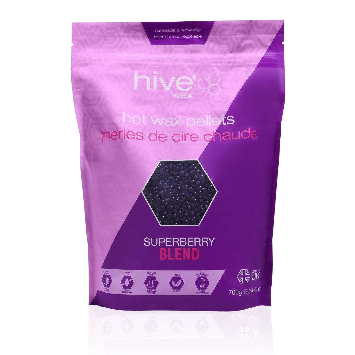 Hive Wax Hot Wax Pellets Superberry Blend 700g