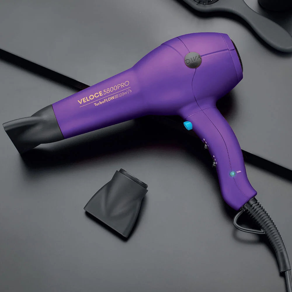 Diva Veloce 3800 Pro Hair Dryer Purple